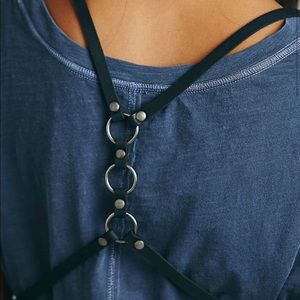 Leather Free people body chain